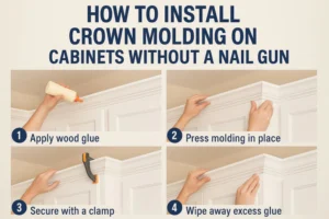 How to Install Crown Molding on Cabinets Without a Nail Gun