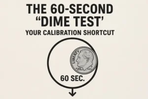 The 60-second “Dime Test” (your calibration shortcut)