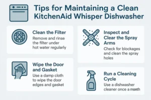 Tips for Maintaining a Clean KitchenAid Whisper Dishwasher