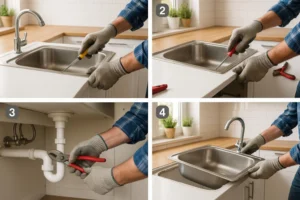 How to Remove the Old Kitchen Sink