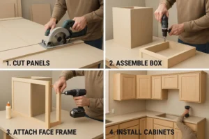 Step-by-Step Process of Building Kitchen Cabinets