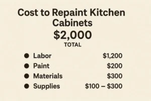 How Much Does It Cost to Repaint Kitchen Cabinets (Breakdown)