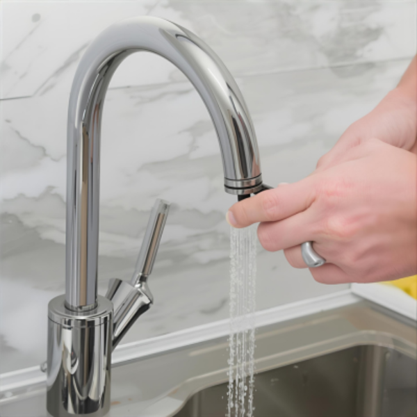 How to Reattach a Kitchen Side Sprayer Thumb Control