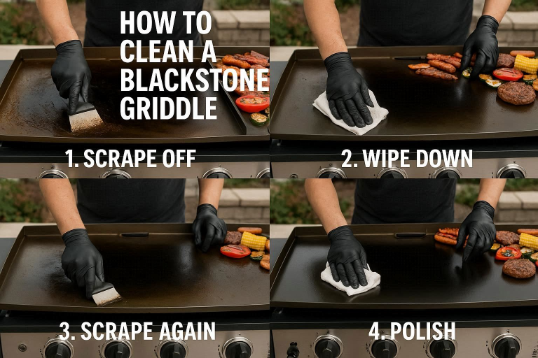 how to clean blackstone after cooking