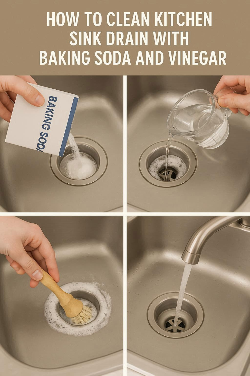 how to clean kitchen sink drain