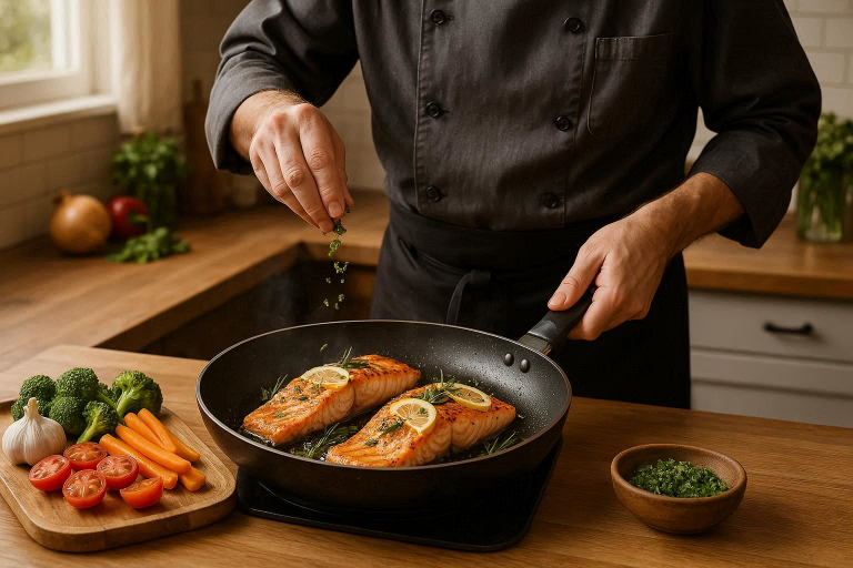 how to cook salmon in a pan