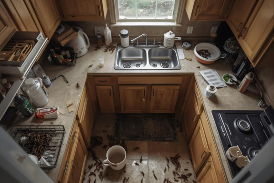 how to get rid of roaches in kitchen