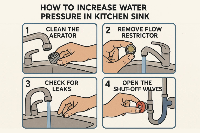 how to increase water pressure in kitchen sink