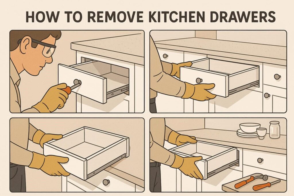 how to remove kitchen drawers