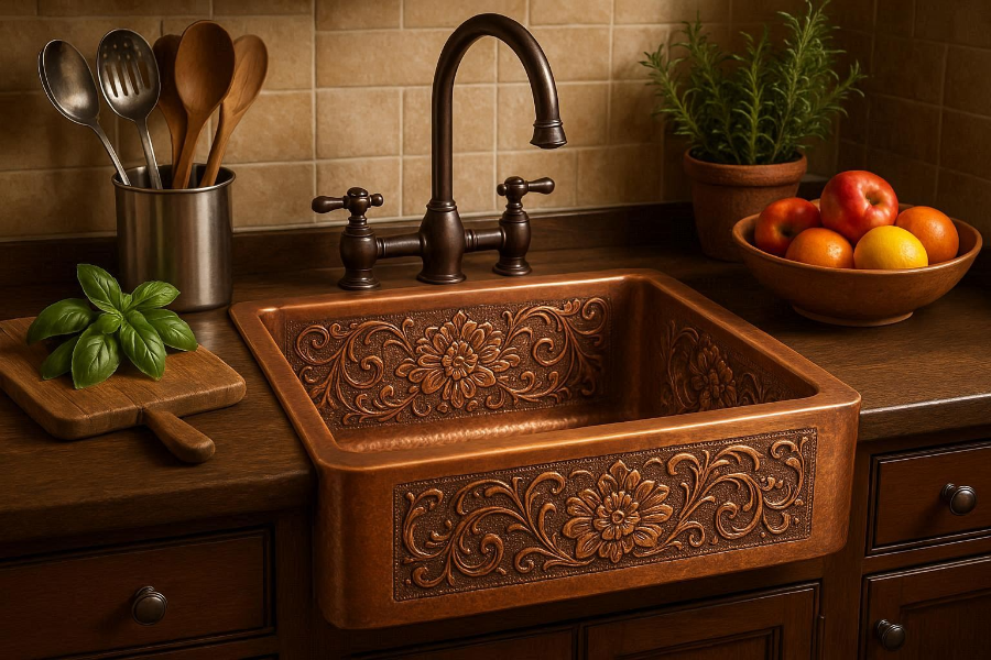 copper kitchen sink