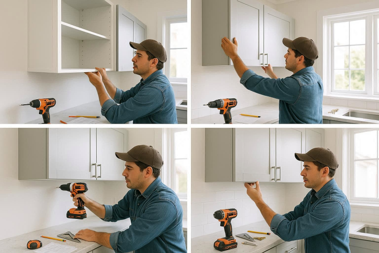 how do i install kitchen cabinets