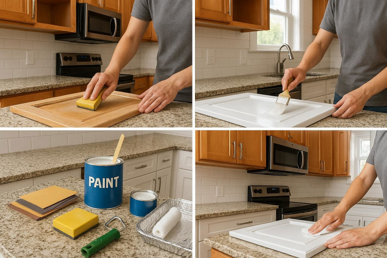 how to refinish kitchen cabinets