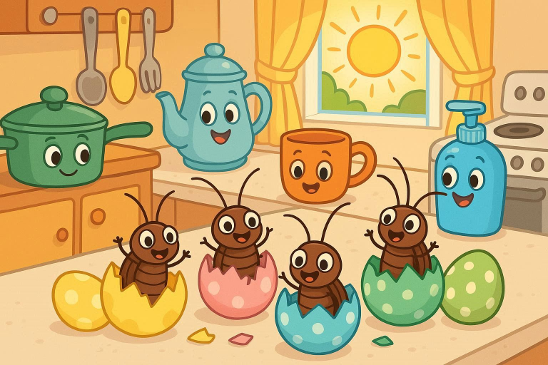 kitchen cockroach eggs