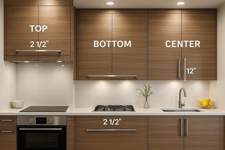 where to place kitchen cabinet handles