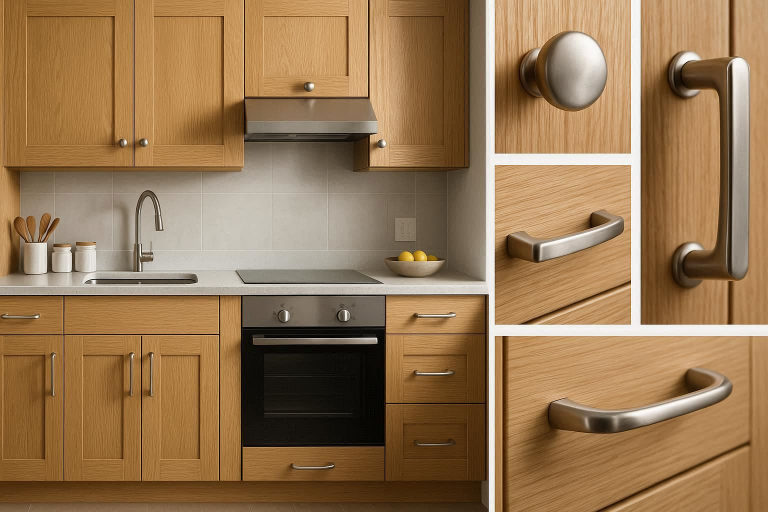 where to put hardware on kitchen cabinets