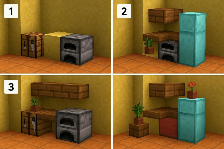 how to make a kitchen in minecraft