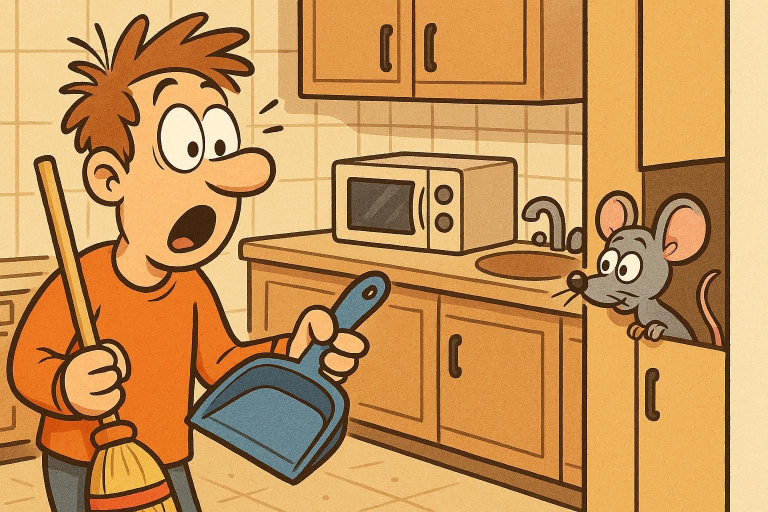 what to do if you find mouse droppings in kitchen