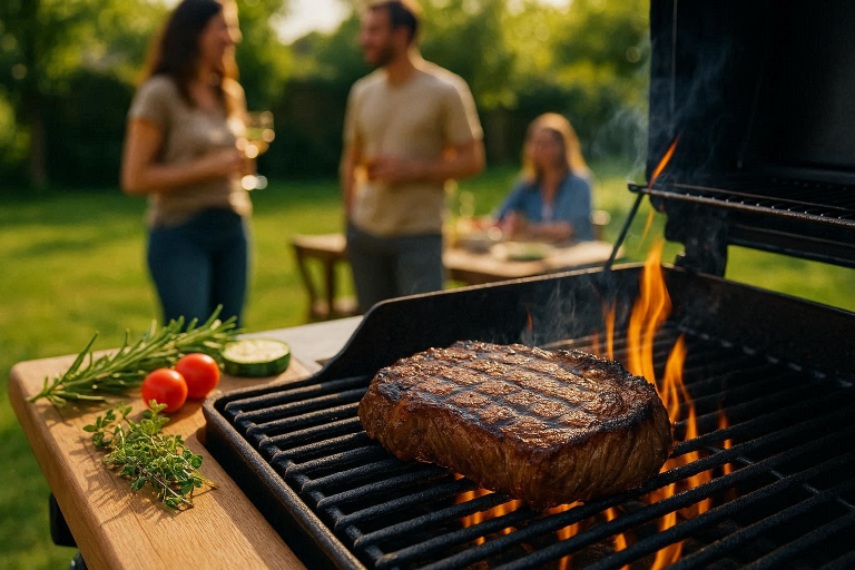 how to grill steak on gas